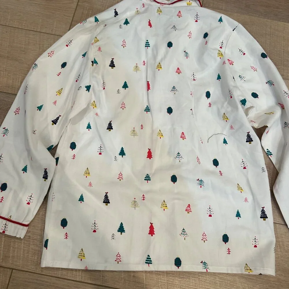 PETITE PLUME YOUTH SIZE 12 WHITE CHRISTMAS PAJAMA TOP